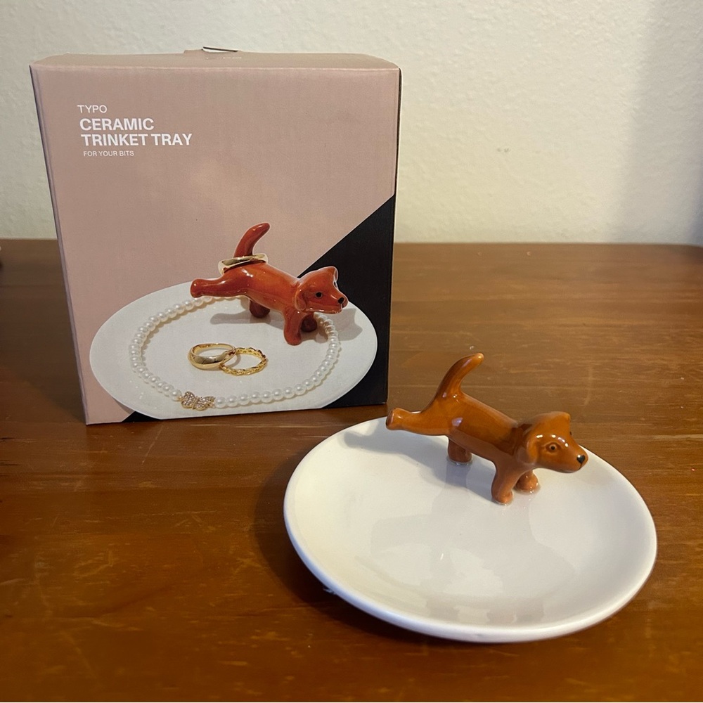 Typo/Cotton On Ceramic Trinket Tray (Dog)